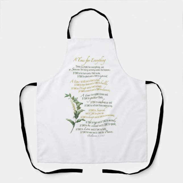 A time for everything - Ecclesiaste 3: 1-8  Apron (Front)