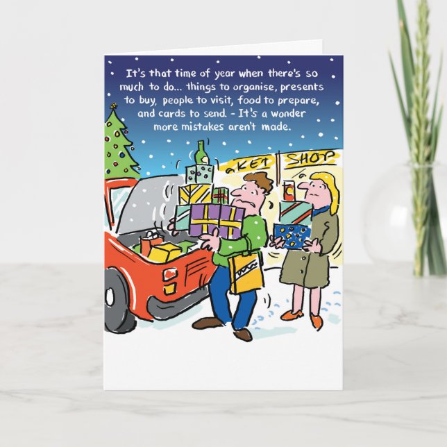 A Time for Mistakes. Personalised Christmas Card (Front)