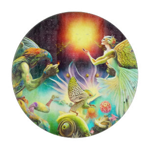 A Time of Recompense Oil Painting Cutting Board