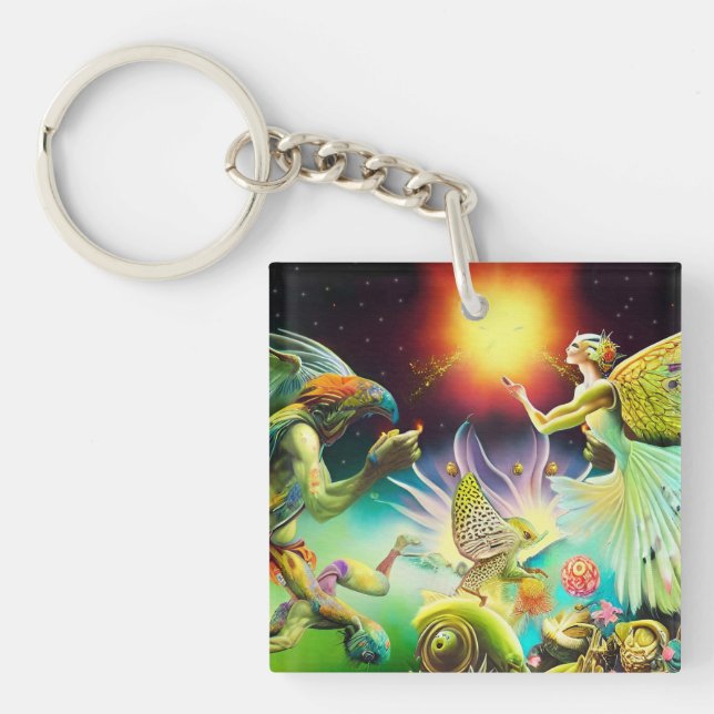 A Time of Recompense Oil Painting Key Ring (Front)