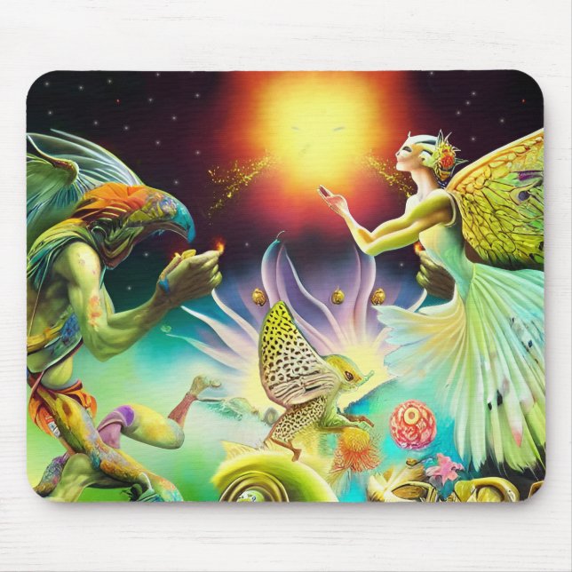 A Time of Recompense Oil Painting Mouse Mat (Front)