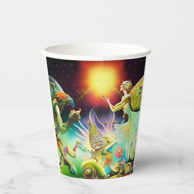 A Time of Recompense Oil Painting Paper Cups (Front)