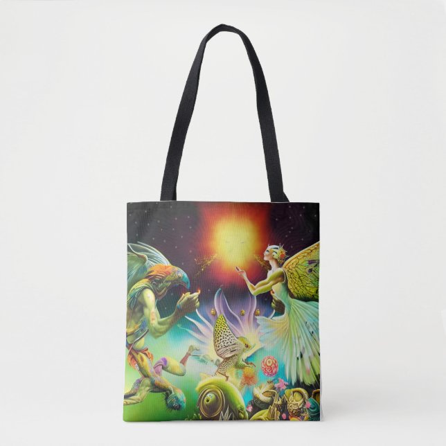 A Time of Recompense Oil Painting Tote Bag (Front)