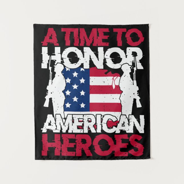 A Time To Honour America Heroes Tapestry (Front)