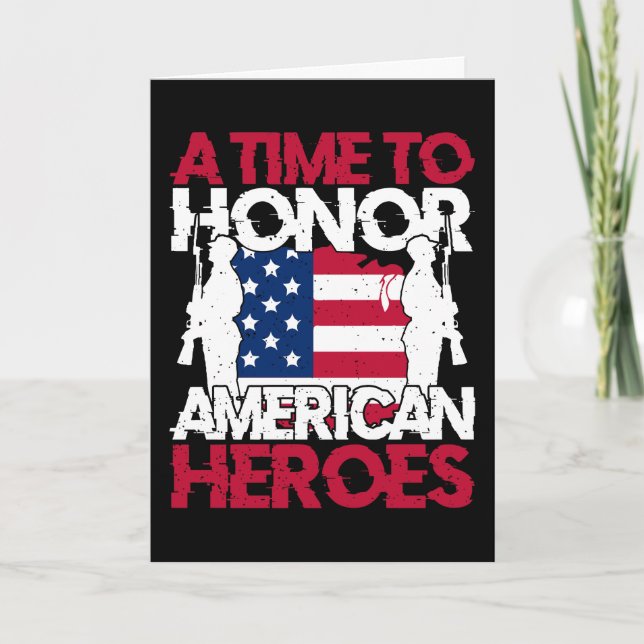 A Time To Honour America Heroes Thank You Card (Front)