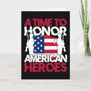 A Time To Honour America Heroes Thank You Card
