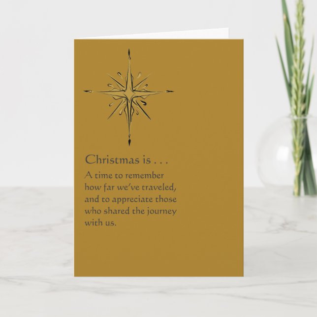 A Time To Remember - Gold Christmas Card (Front)