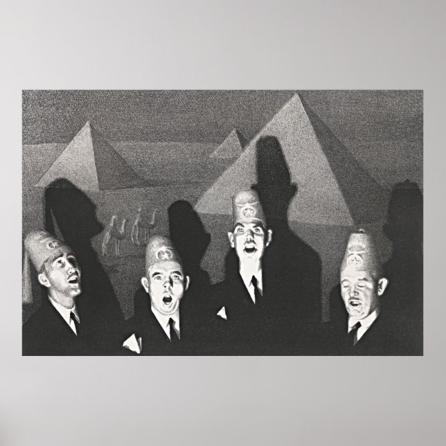 A Timeless Classic Grant Wood's Shriner's Quartet Poster (Front)