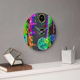 A Timeless Fusion of Colour & Mystery Large Clock