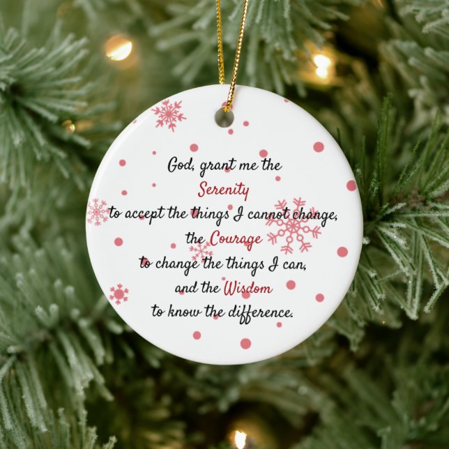 A timeless serenity prayer ceramic tree decoration (Tree)