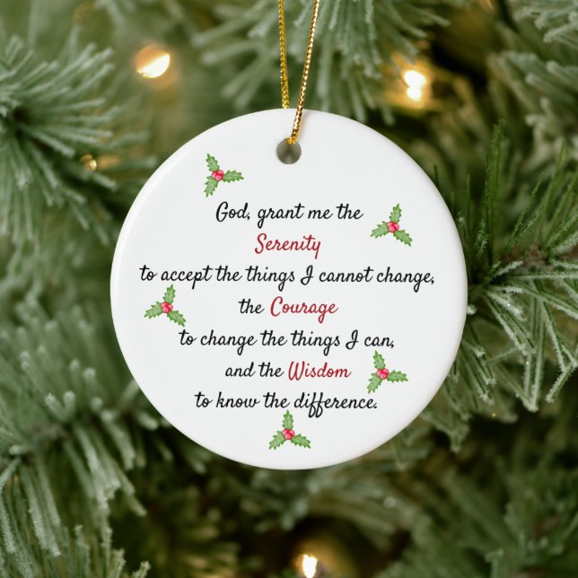 A timeless serenity prayer ceramic tree decoration (Tree)