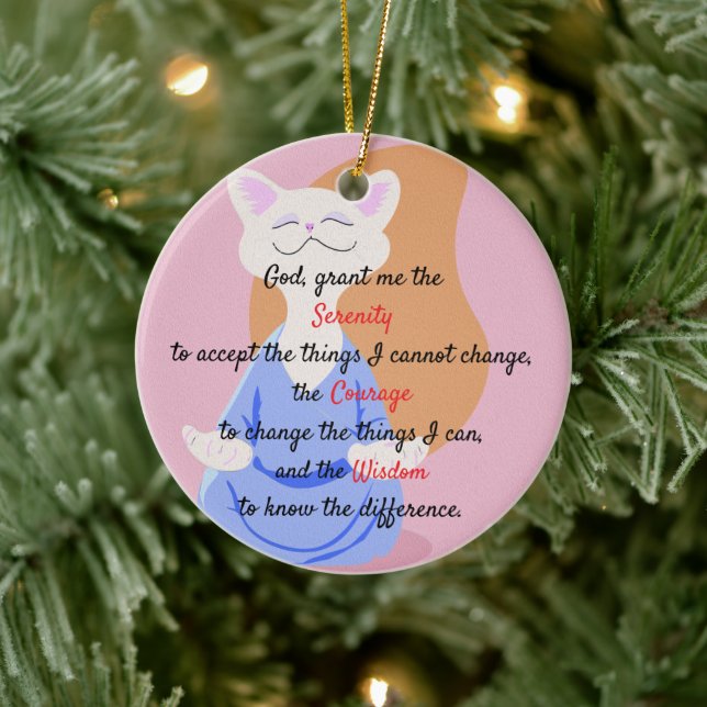 A timeless serenity prayer ceramic tree decoration (Tree)