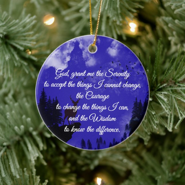 A timeless serenity prayer ceramic tree decoration (Tree)