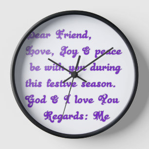 A Timepiece of Love, Joy, and Peace Wall Clock