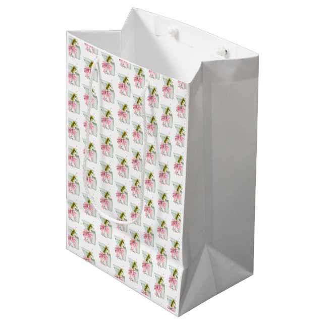 A tini baby girl  medium gift bag (Front Angled)