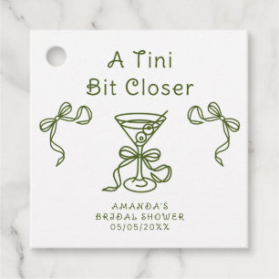 A Tini Bit Closer Bridal shower Favour Tags