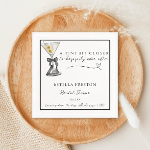 A Tini Bit Closer Dirty Martini Bridal Shower Napkin