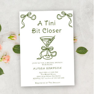 A Tini Bit Closer Hand Drawn Bridal Shower Invitation
