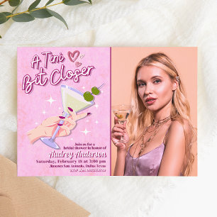 A Tini Bit Closer Martini Bridal Shower with Photo Invitation