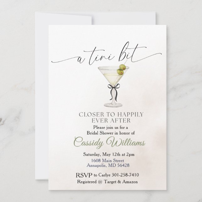 A Tini Bit Closer to Happily Ever After  Invitation (Front)