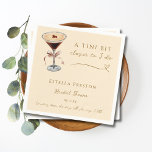 A Tini Bit Closer to I Do Martini Bridal Shower Napkin<br><div class="desc">A Tini Bit Closer to I do Heart Accent Espresso Martini Coffee Bridal Shower Napkins – Espresso Martini Bridal Shower Decoration Ideas and Inspiration: A beautiful, unique and elegant personalised bridal shower napkins that blends modern style with timeless sophistication for an espresso martini themed bridal shower decor. Featuring an espresso...</div>