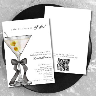 A Tini Bit Closer to I Do QR Code Bridal Shower Invitation