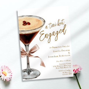 A Tini Bit Engaged Mocha Martini Engagement Party Invitation