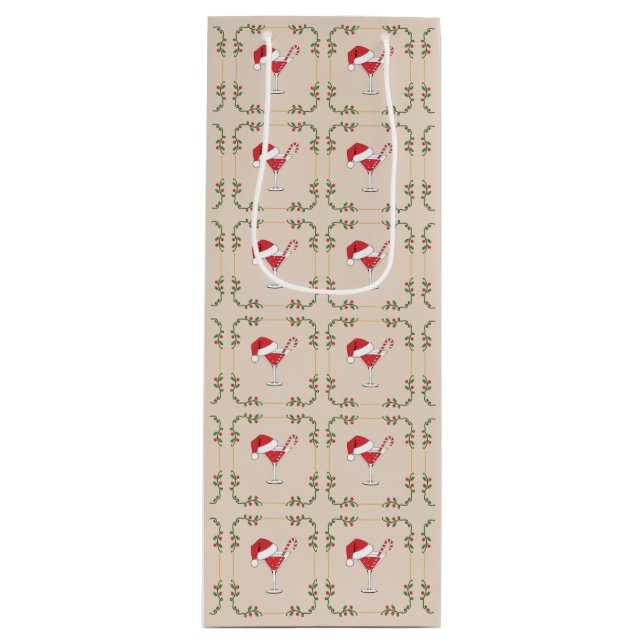 A Tini Bit Festive Santa Martini Wine Gift Bag (Front)