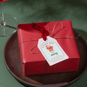 A Tini Bit Merry Christmas Santa Claus Gift Tags