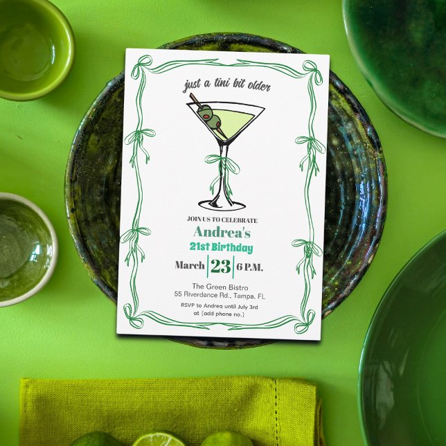 A Tini Bit Older 21st Birthday Party Invitation (Creator Uploaded)