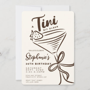 A Tini Bit Older 30th Aesthetic Birthday Invitation