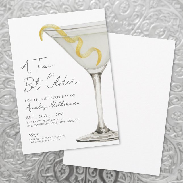 A Tini Bit Older Adult Birthday Party Invitation (A Tini Bit Older Adult Birthday Party Invitation)