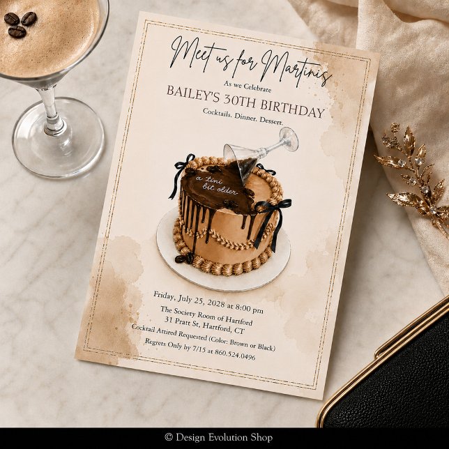 A Tini Bit Older Birthday Cake Invitation (Creator Uploaded)