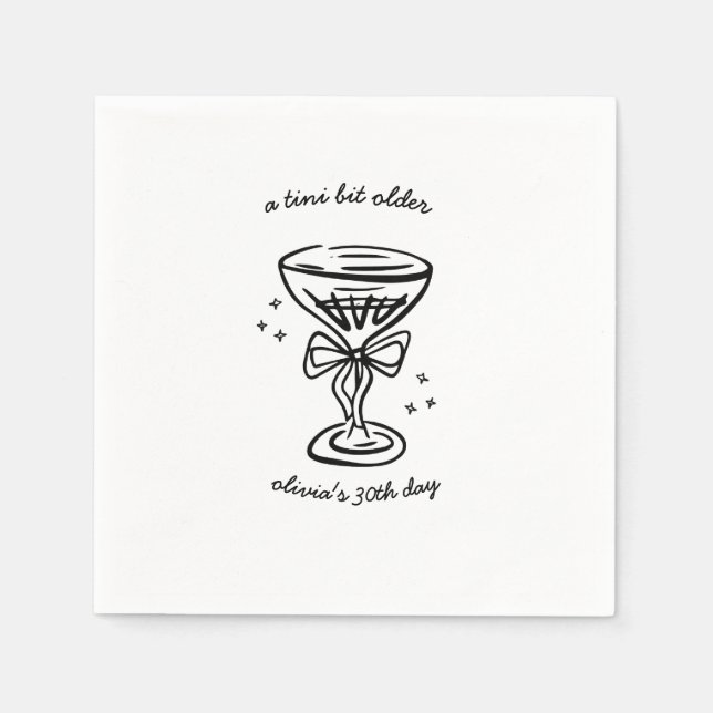  A Tini Bit Older Birthday Party Napkin (Front)