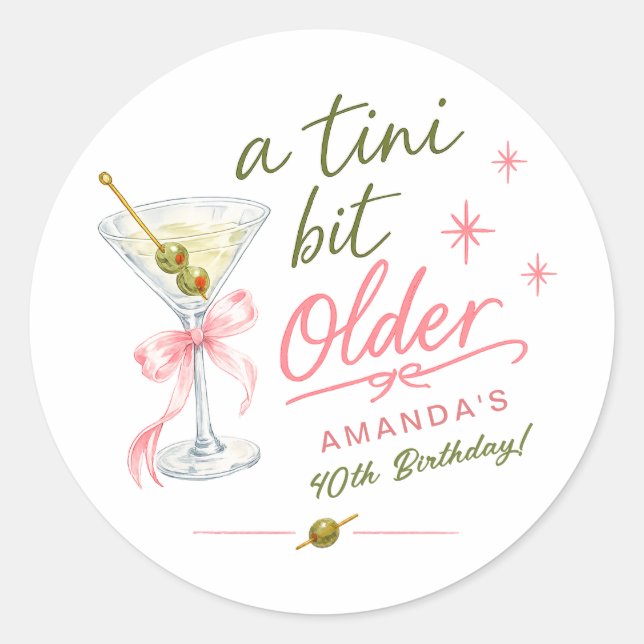 A Tini Bit Older Birthday Sticker (Front)