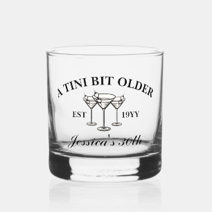 A Tini Bit Older Black Custom Birthday Party Whiskey Glass