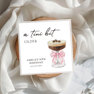 A Tini Bit Older Chic Martini Birthday Party Napkin