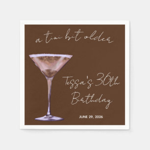 A Tini Bit Older Chocolate Martini Themed Party Napkin