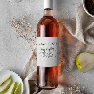 A Tini Bit Older Cocktail Toast Birthday Party Wine Label