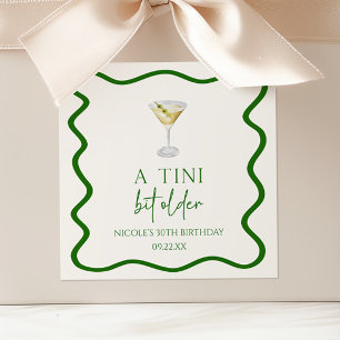 A Tini Bit Older Dirty Martini Birthday Party Square Sticker