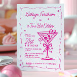 A Tini Bit Older Espresso Martini 21st Birthday Invitation<br><div class="desc">Whimsical and feminine,  this espresso martini theme birthday invitation features a large pink doodle martini and frame. All of the text is editable.</div>
