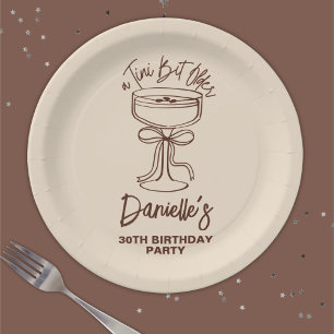 A Tini Bit Older Espresso Martini 30th Birthday Paper Plate