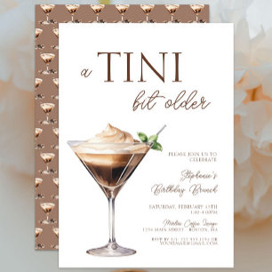 A Tini Bit Older Espresso Martini Birthday Invitation