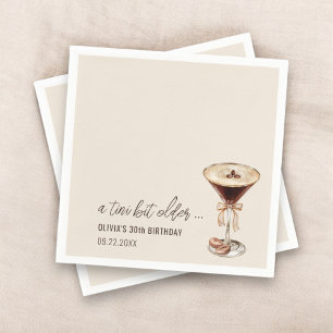 A Tini Bit Older Espresso Martini Birthday Napkin