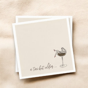 A Tini Bit Older Espresso Martini Birthday Napkin