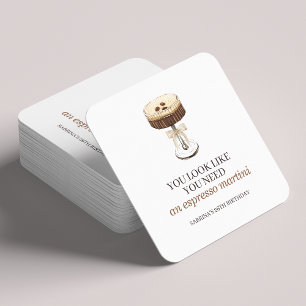 A Tini Bit Older Espresso Martini Party Favor Square Paper Coaster