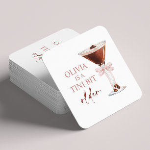 A Tini Bit Older Espresso Martini Party Favour Square Paper Coaster