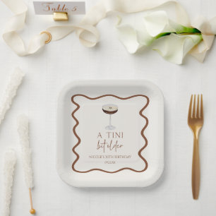 A Tini Bit Older Expresso Martini Birthday Party Paper Plate