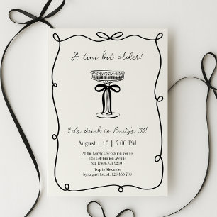 A tini bit older, Hand drawn birthday invitation