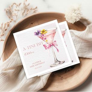 A Tini Bit Older Martini 30th Birthday Party Napkin